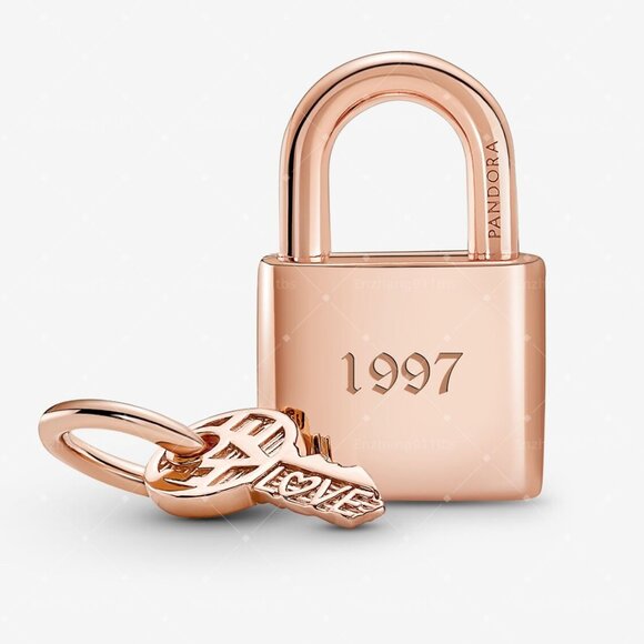 Pandora Padlock & Key Dangle Charm